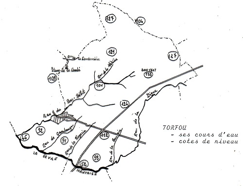 Dessin Torfou cours d eau cotes de niveau