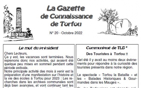 La gazette d'Octobre 2022