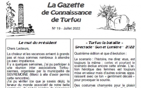 La gazette de Juillet 2022